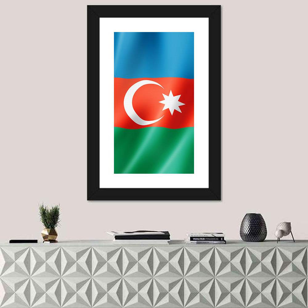 Flag Of Azerbaijan Wall Art