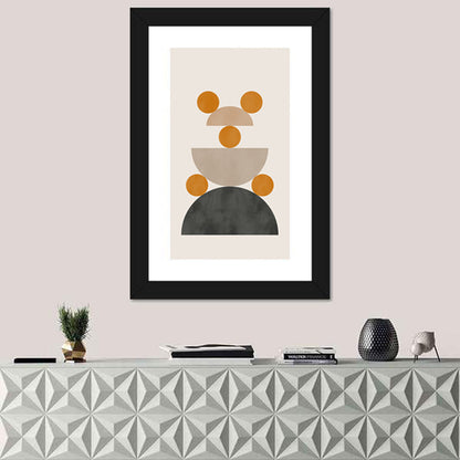 Stacked Geometric Shapes Wall Art