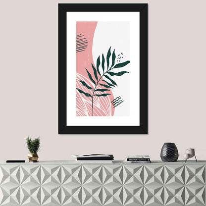 Pink Fern Boho Minimalist Wall Art