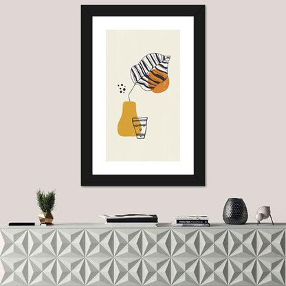 Striped Leaf Minimalist Botanical Wall Art
