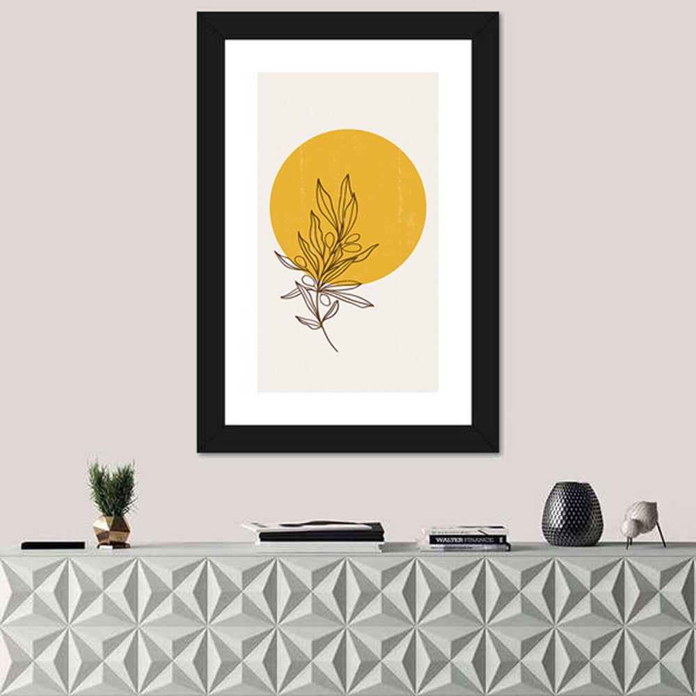 Olive Branch Sun Line Wall Art