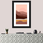 Layered Desert Mountains at Dusk Wall Art