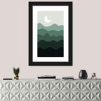 Moonlit Green Mountains Wall Art