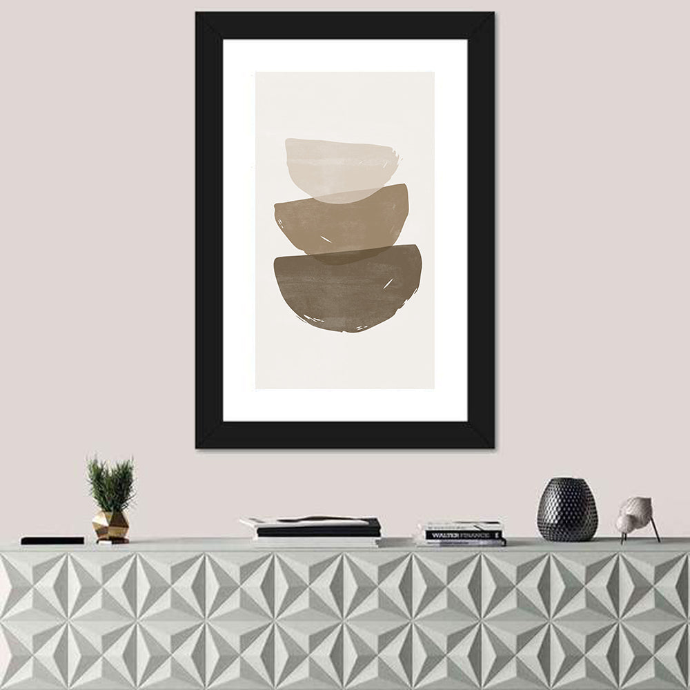 Sun and Moon Stacked Shapes Wall Art