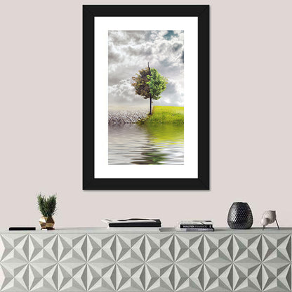 Tree Between Life and Decay Wall Art
