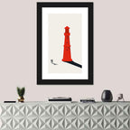 Red Lighthouse Vision Wall Art