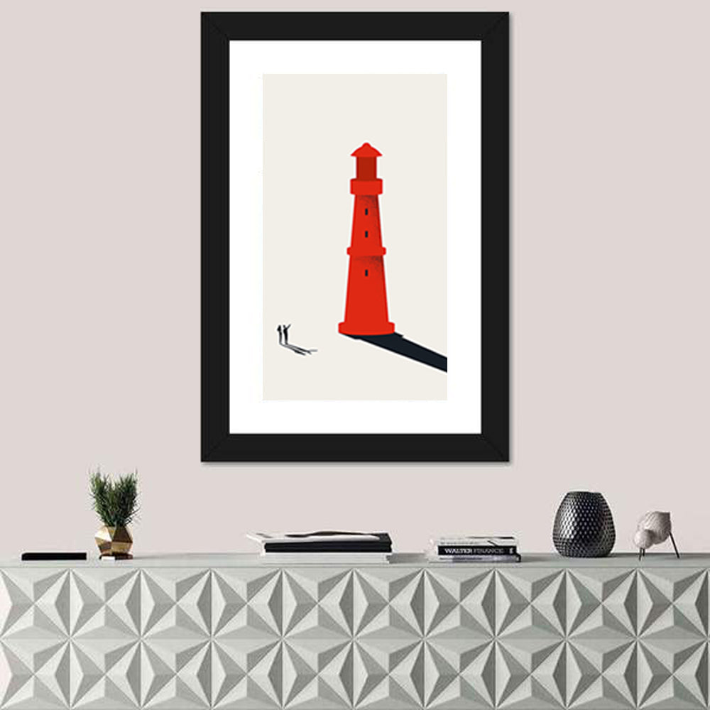 Red Lighthouse Vision Wall Art