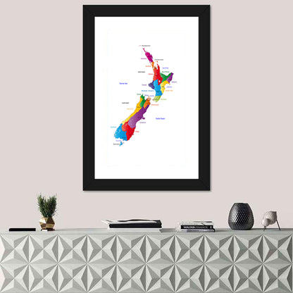 New Zealand Map Wall Art