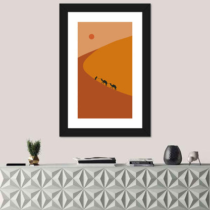 Minimalist Desert Caravan Wall Art