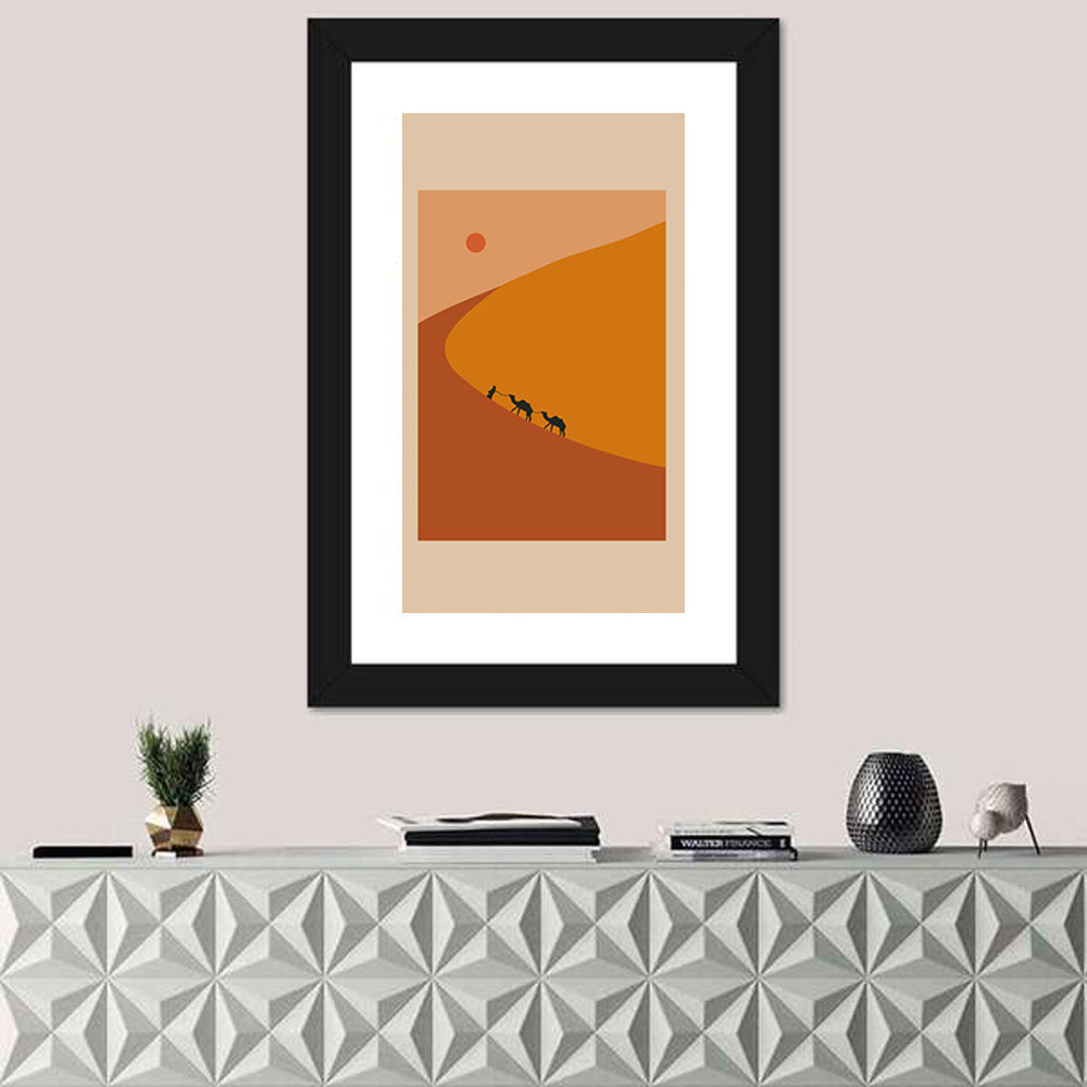 Minimal Desert Caravan Wall Art