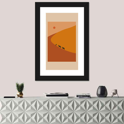 Minimal Desert Caravan Wall Art