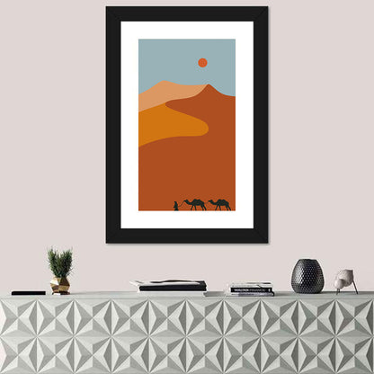 Desert Dunes with Camels Wall Art
