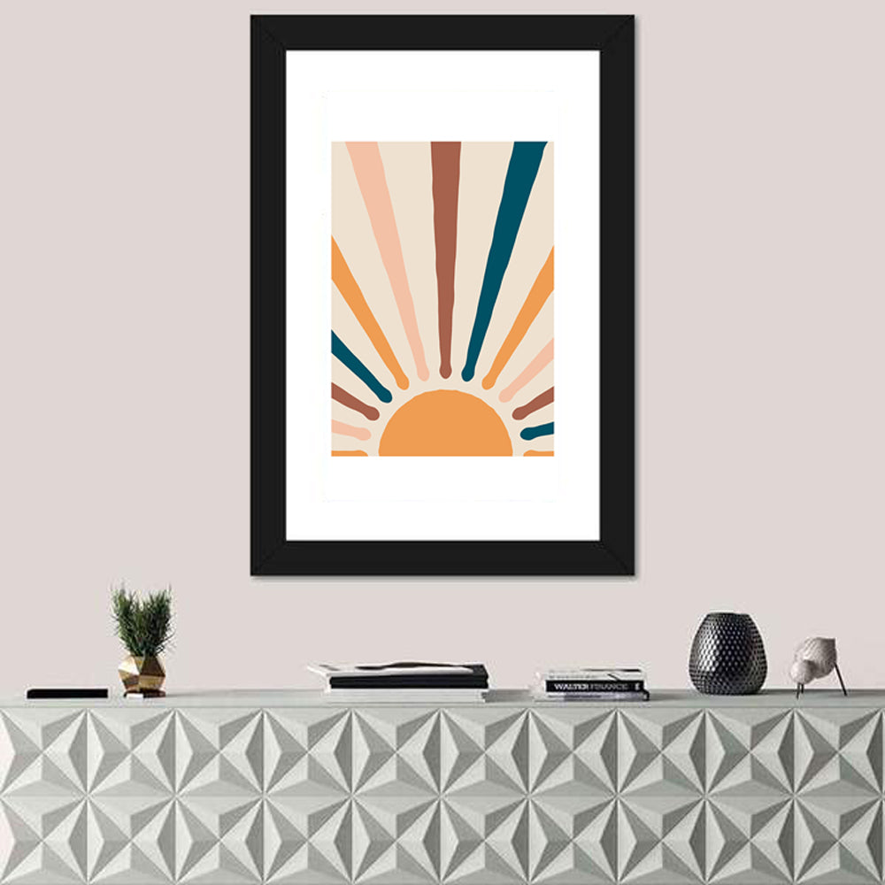 Boho Sunburst Abstract Wall Art