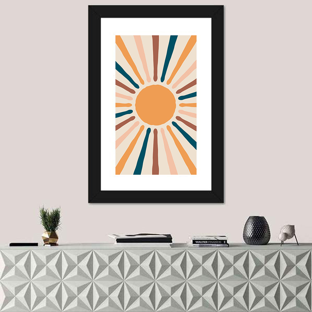 Sun Rays Abstract Wall Art