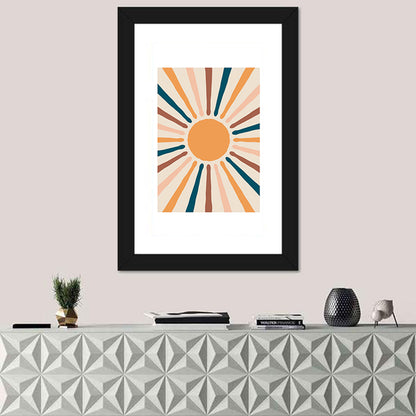 Boho Sunburst Abstract Wall Art