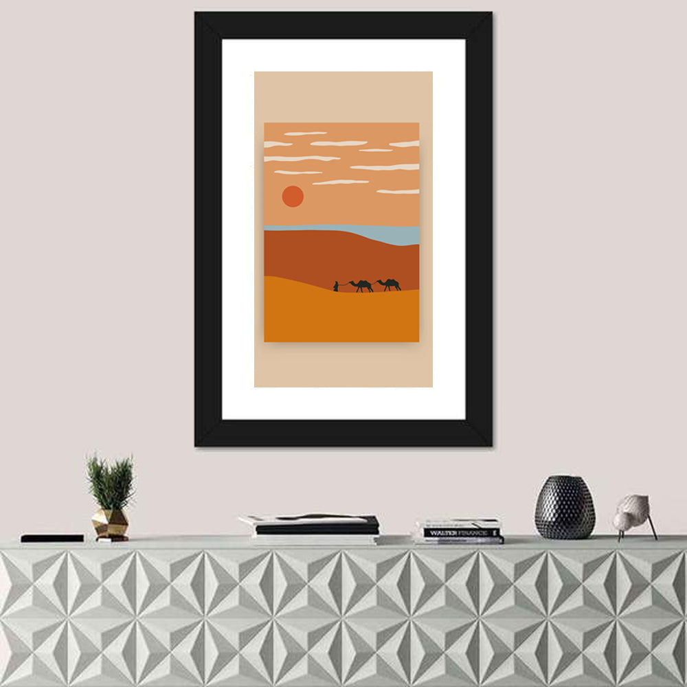 Desert Minimal Iii Wall Art in a room, portrait