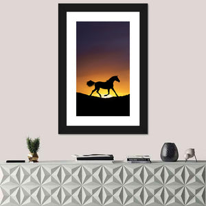 Running Horse Silhouette Wall Art