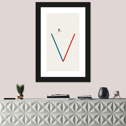 Victory V Runner Silhouette Wall Art