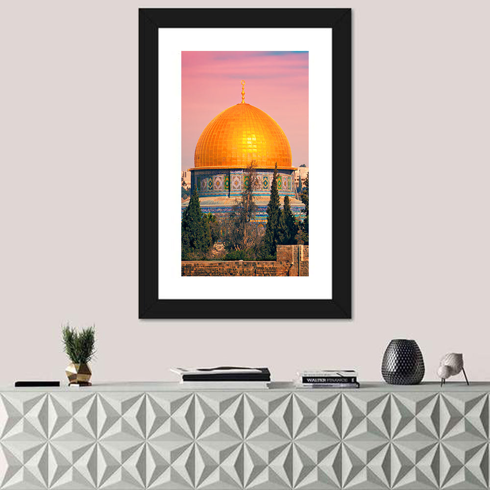 Dome of the Rock at Golden Hour Wall Art