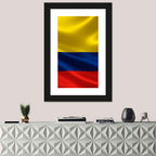Colombian Flag with Rippling Texture Wall Art