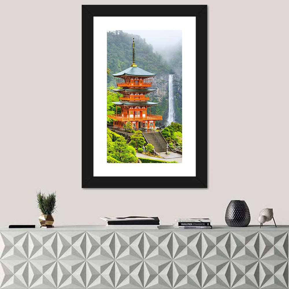 Seiganto-ji Pagoda at Nachi Falls Wall Art