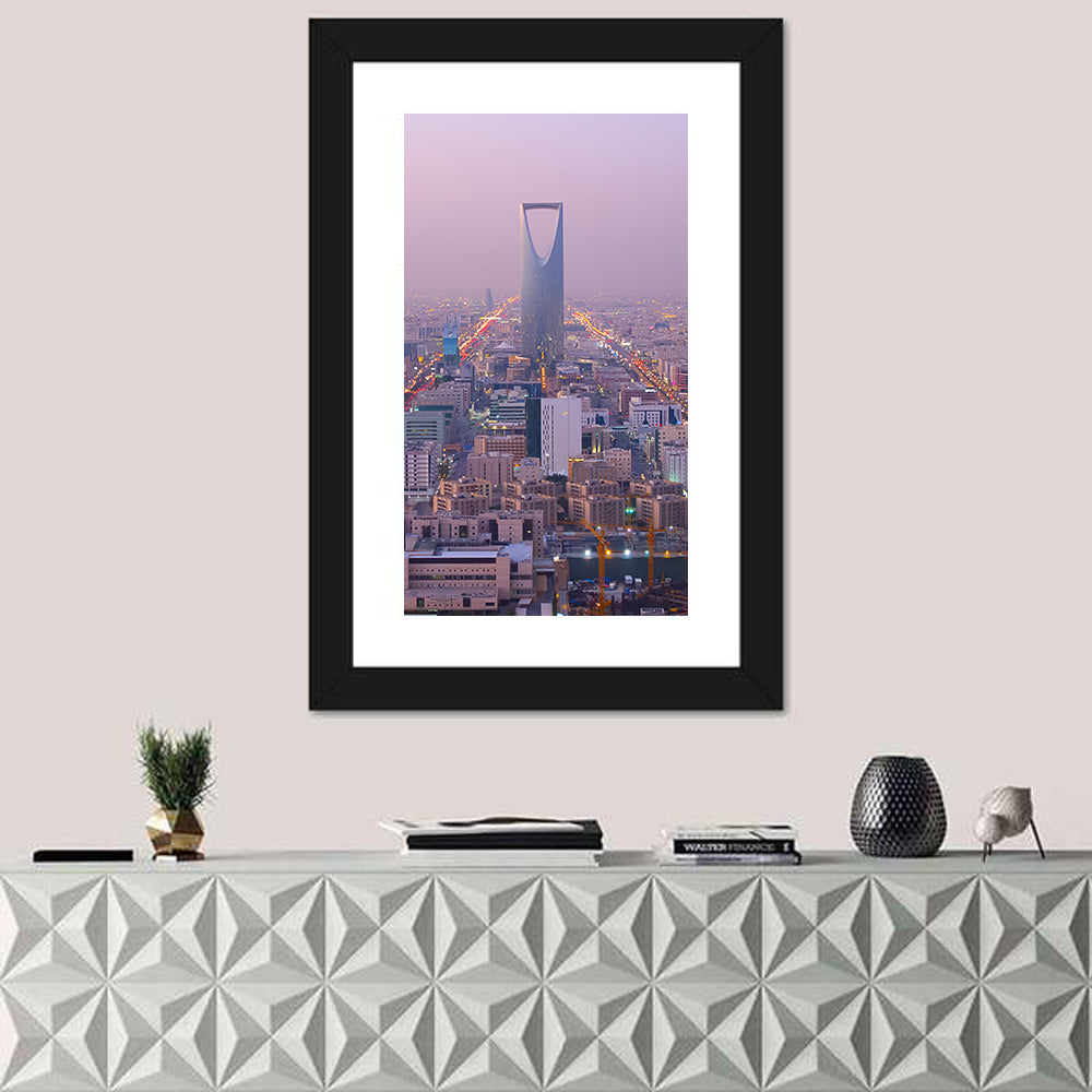 Kingdom Centre Riyadh at Dusk Wall Art