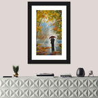 Couple in Autumn Forest Wall Art