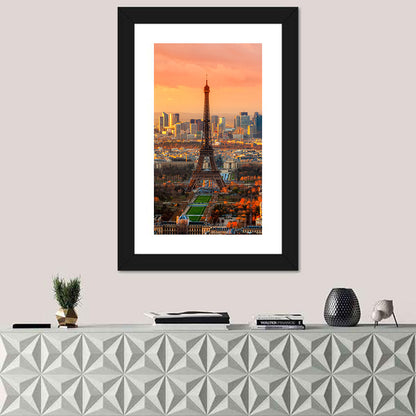 Eiffel Tower at Golden Twilight Wall Art