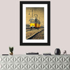 Yellow Tram No. 2 on Tracks Wall Art