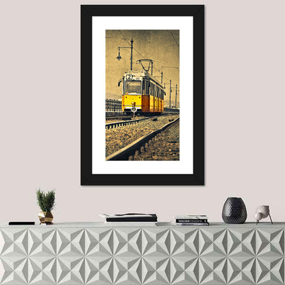Yellow Tram No. 2 on Tracks Wall Art