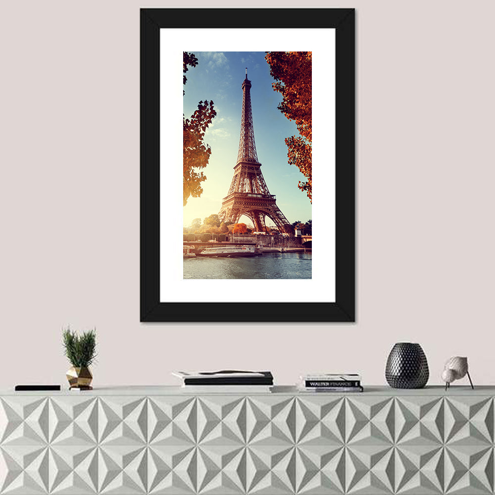 Autumn Seine with Eiffel Tower Wall Art