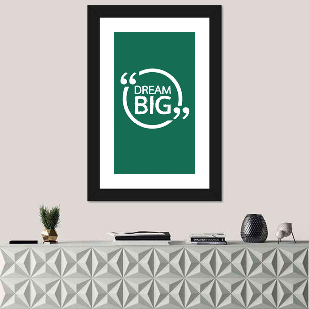 Dream Big Typography Wall Art