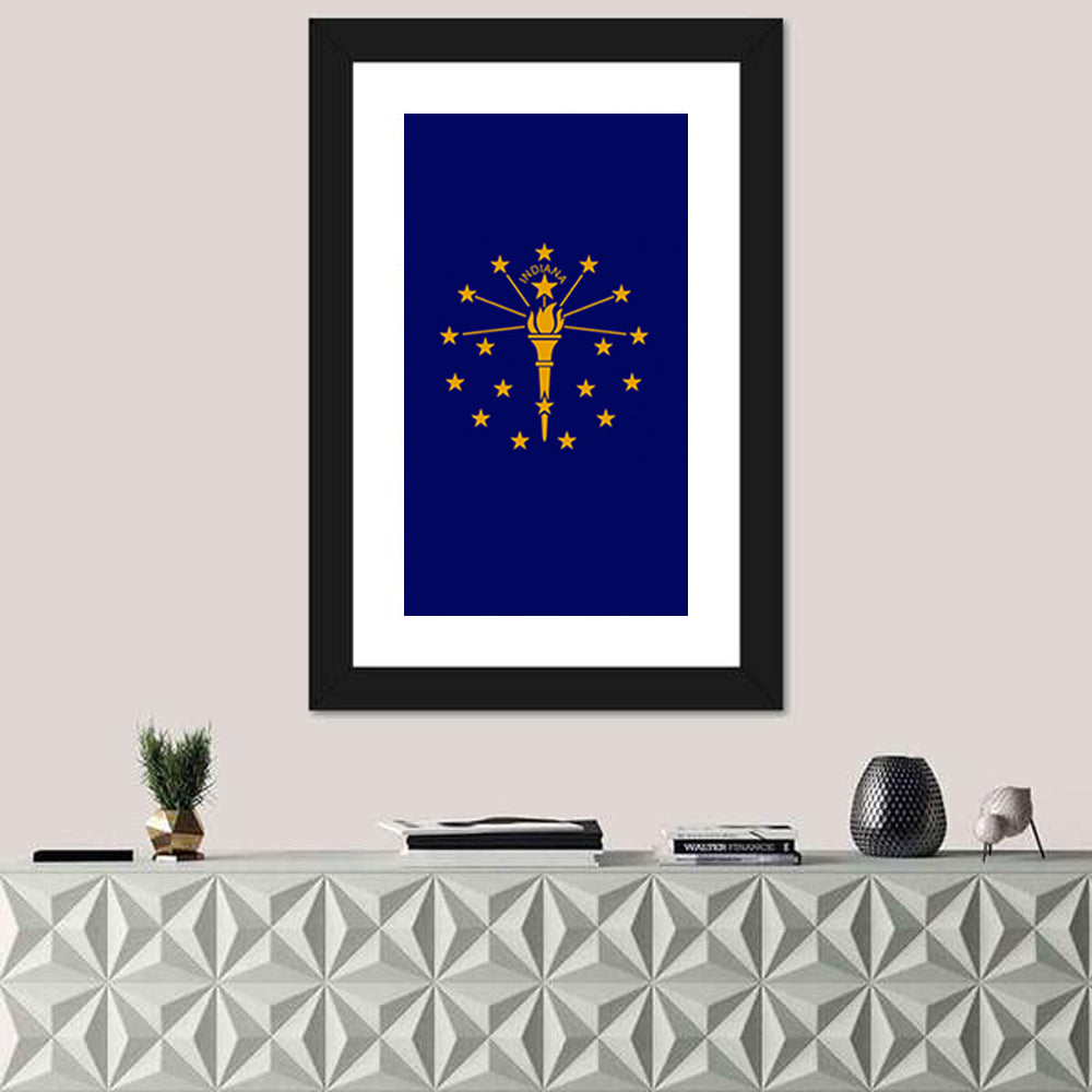 Indiana State Flag Graphic Wall Art