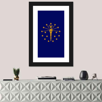 Indiana State Flag Graphic Wall Art