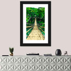 Bamboo Pedestrian Bridge Wall Art