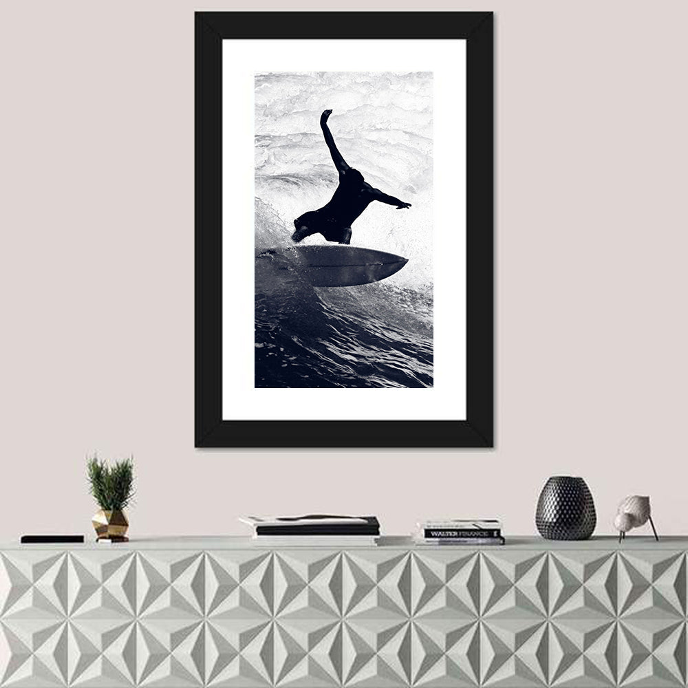 Dog Surfer Riding Waves Wall Art