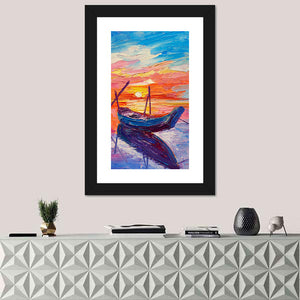 Fishing Boats In Sea Artwork Wall Art