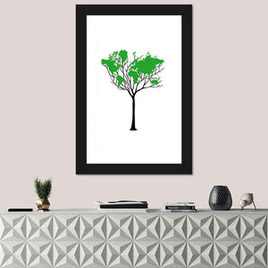 World Map Tree Wall Art