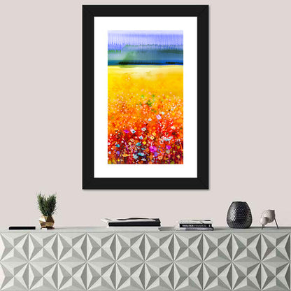 Cosmos Meadow Watercolor Wall Art
