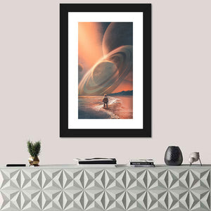 Astronaut On The Beach Wall Art