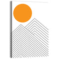 Geometric Mountain and Sun Wall Art