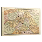 Plan of Paris Wall Art