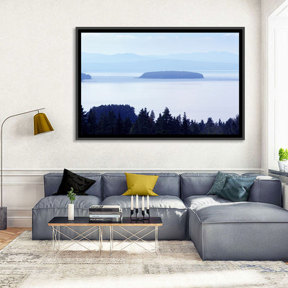 Dalarna Mist with Lighthouse Wall Art