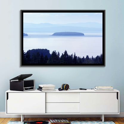 Dalarna Mist with Lighthouse Wall Art