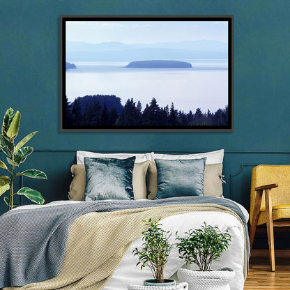 Dalarna Mist with Lighthouse Wall Art
