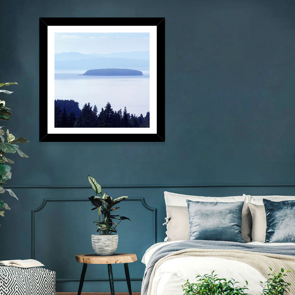 Dalarna Mist with Lighthouse Wall Art