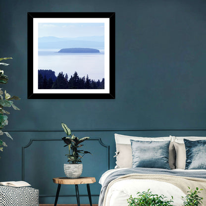 Dalarna Mist with Lighthouse Wall Art
