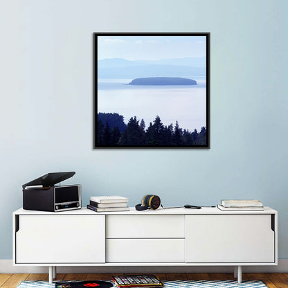 Dalarna Mist with Lighthouse Wall Art