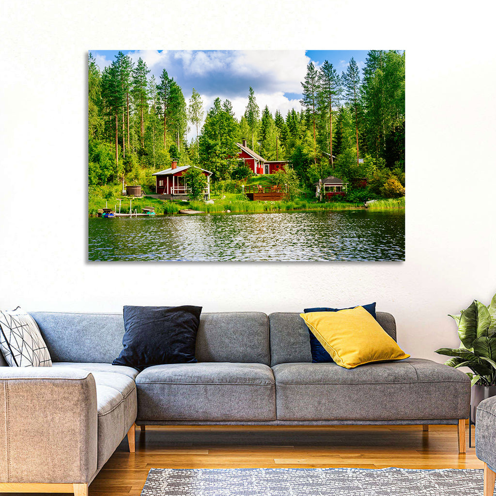 Finnish Lakeside Cottages Wall Art