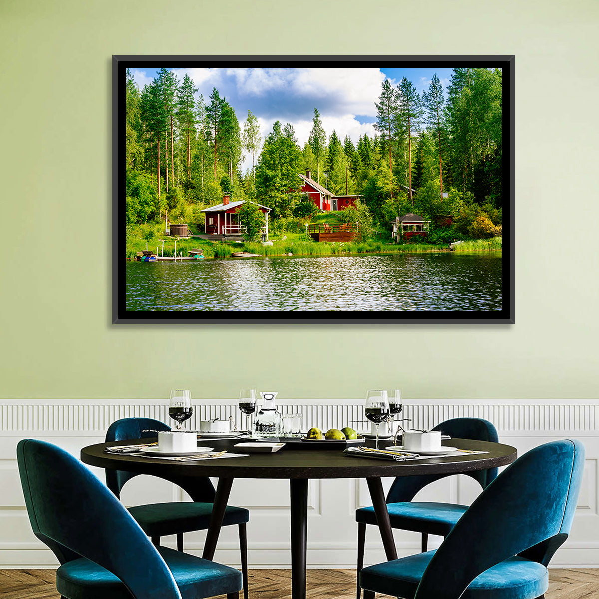 Finnish Lakeside Cottages Wall Art